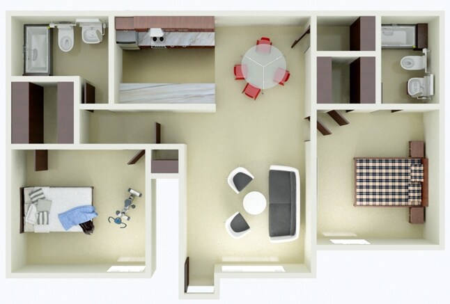 2BR/2BA UPSTAIRS - Diamond Creek Apartments