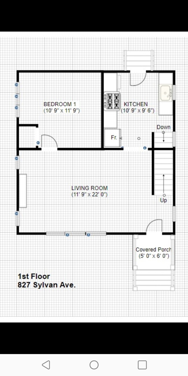 Floor Plan(1st Floor) - 827 Sylvan Ave