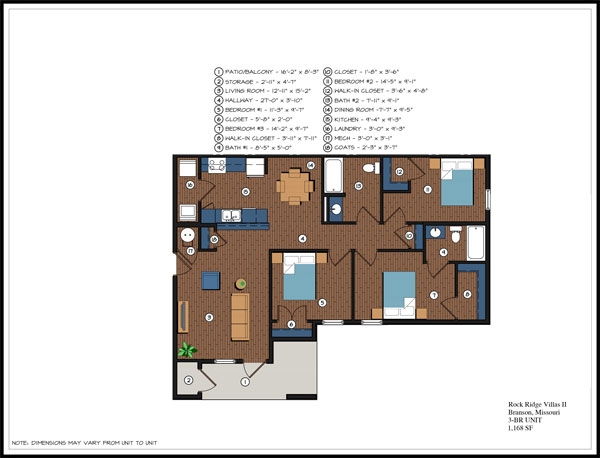 Floorplan - Rock Ridge Villas I & II
