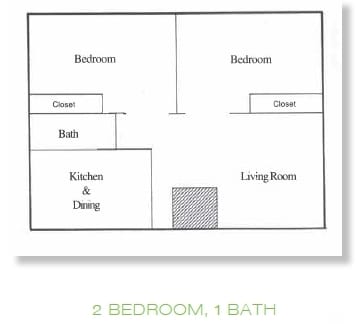 2BR/1BA - Courtyards at Gateway