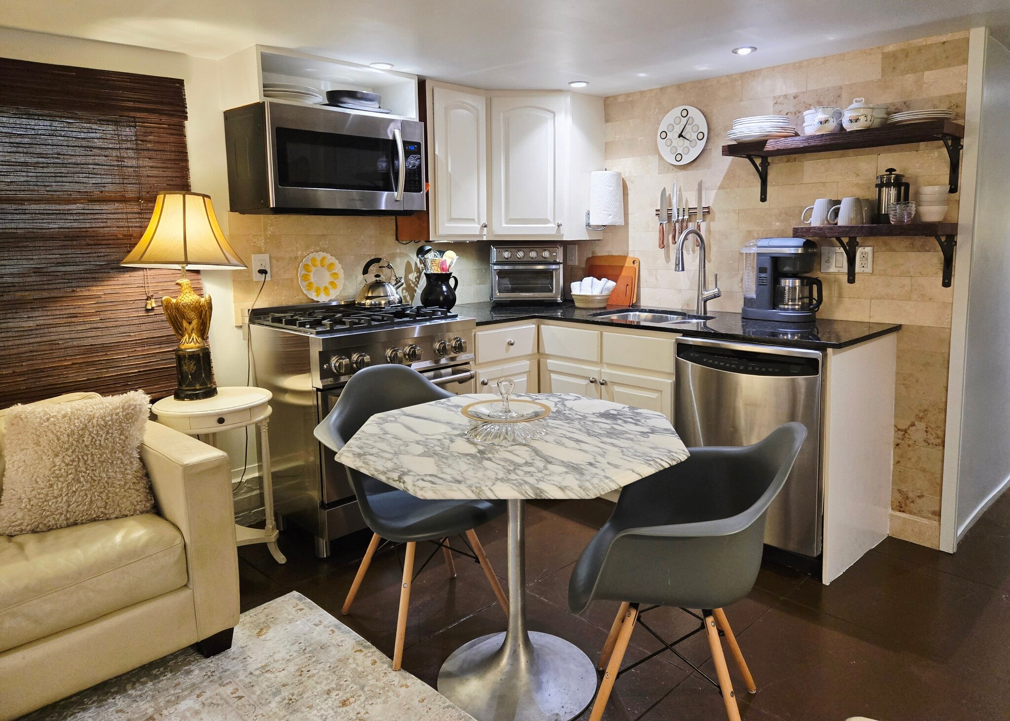 Kitchen with Gas Range, Cuisinart Air Fryer, Kitchen Aid Coffee Maker - 130 S Cortez St