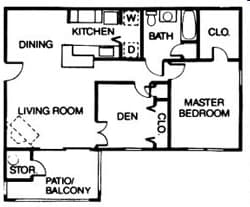 1BR/1BA - Westbury Mews Apartments
