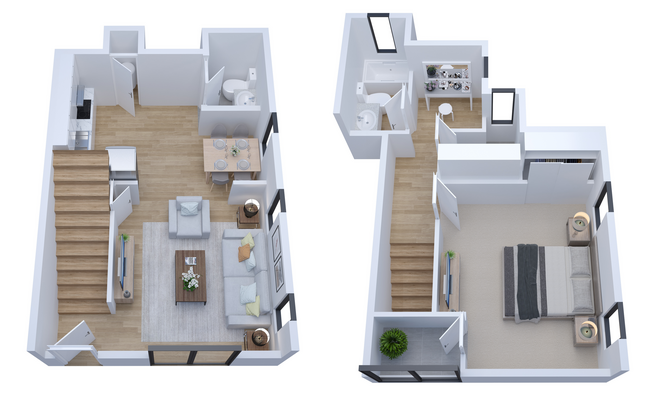 Bradford 1x1 Townhome - Bradford Townhomes