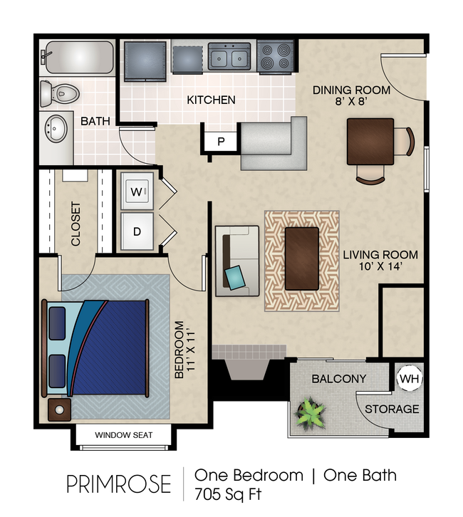 Floorplan - Indian Creek Apartments