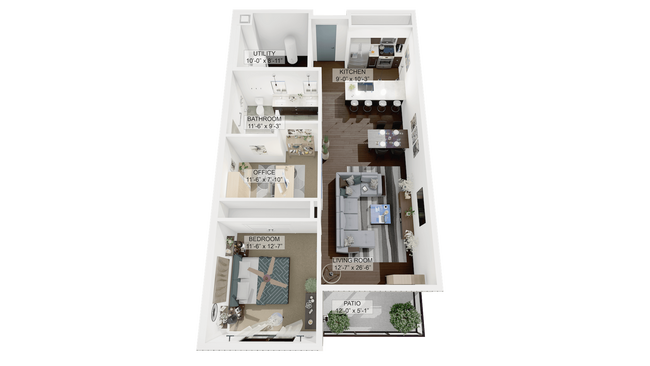 3D-Plan-Unit-1-A.png - La Collina Living in Little Italy Cleveland