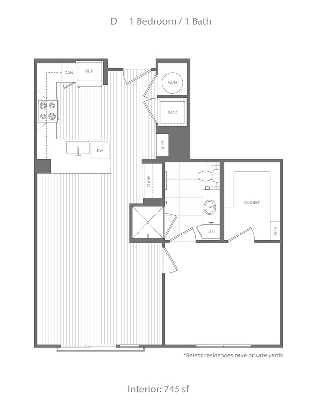 Explore the efficient design of this sophisticated one-bedroom living space. - Hanover Hyannis