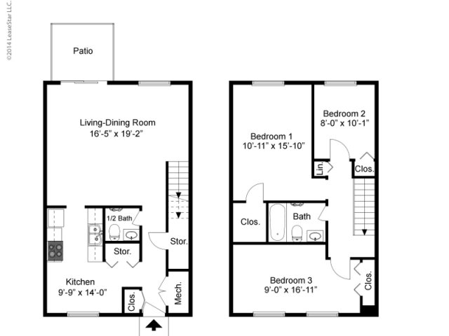 3BR/1.5BA - Millwood Townhouses