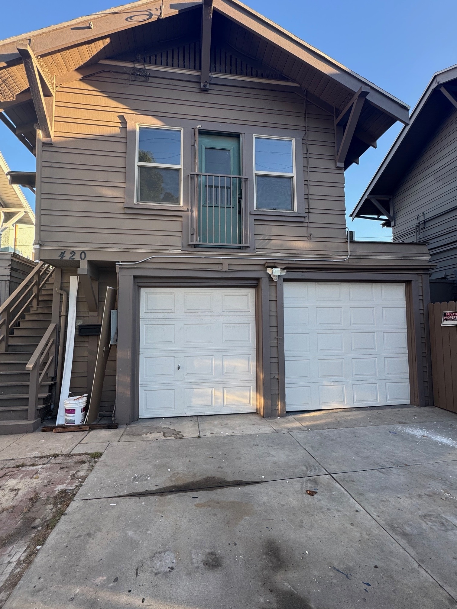 Private entrance, your garage is the one to the left - 420 E 14th St