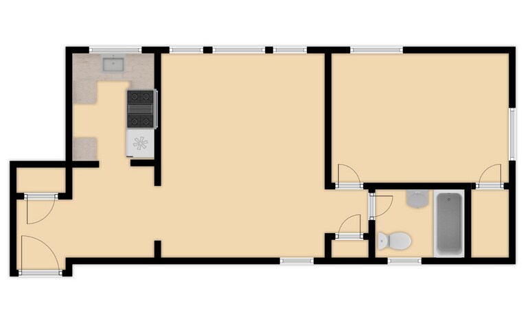 Floor Plan 600sq Feet - 1010 25th St NW