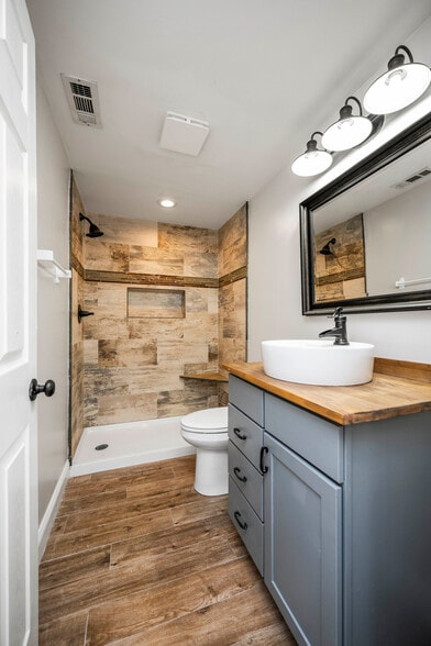 Basement Full Bathroom with walk-in shower - 393 Hays Blvd