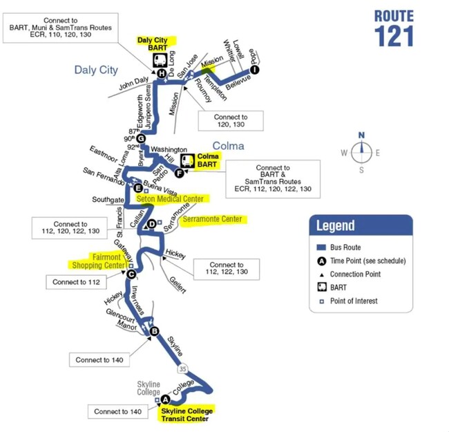 Bus ROUTE 121 - 936 Brunswick St