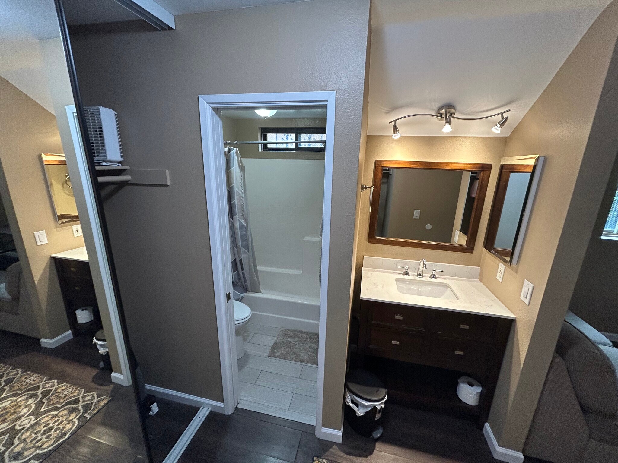 Master bathroom with bath/shower and walk in closet - 4517 College Way
