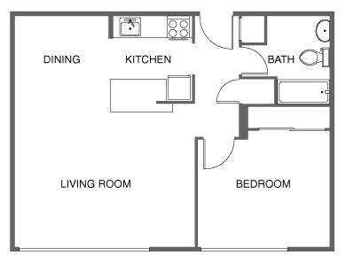1BR/1BA - Clay Park Tower Apartments