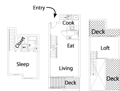 1BR/1.5BA - Temescal Place