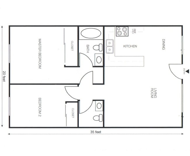 Floorplan - Lagoon Terrace Apartments