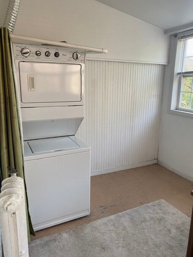 Washer and dryer next to bathroom upstatirs - 4206 New Hampshire Ave NW