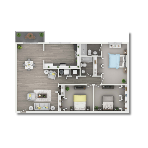 3A - 1,325 SQ.FT - Flats at East Atlanta