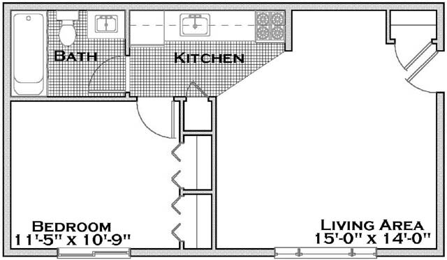 1BR/1BA - Riverview Club