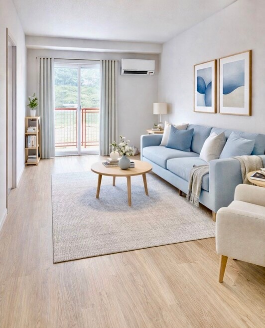 Living room with Balcony - The M Apartments
