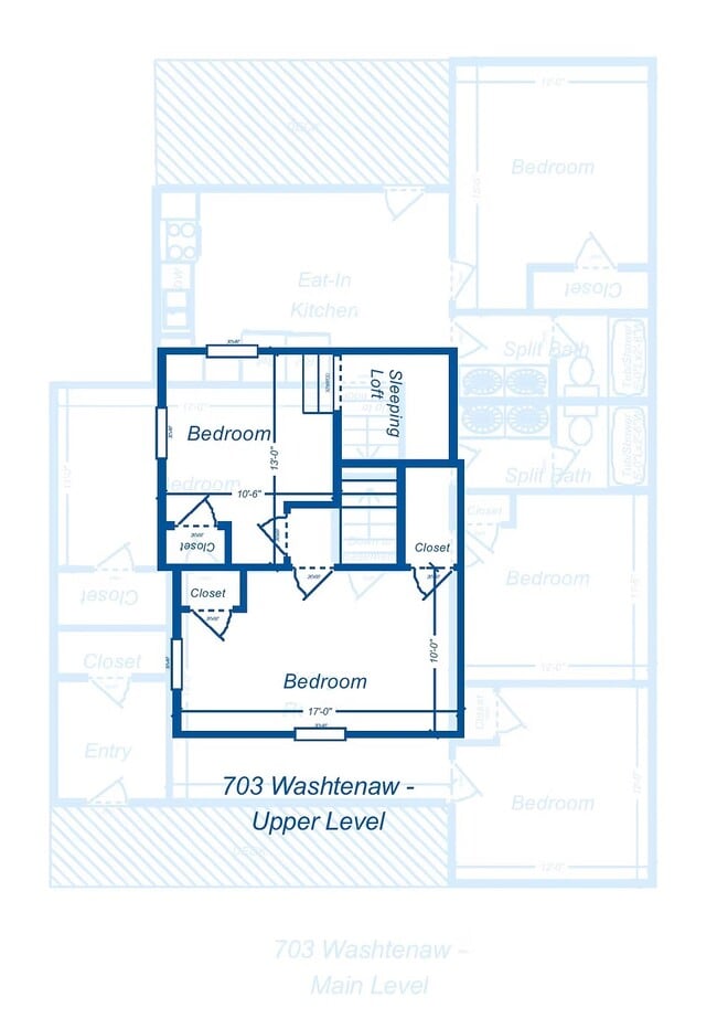 floor plan - upstairs - 703 Washtenaw Rd