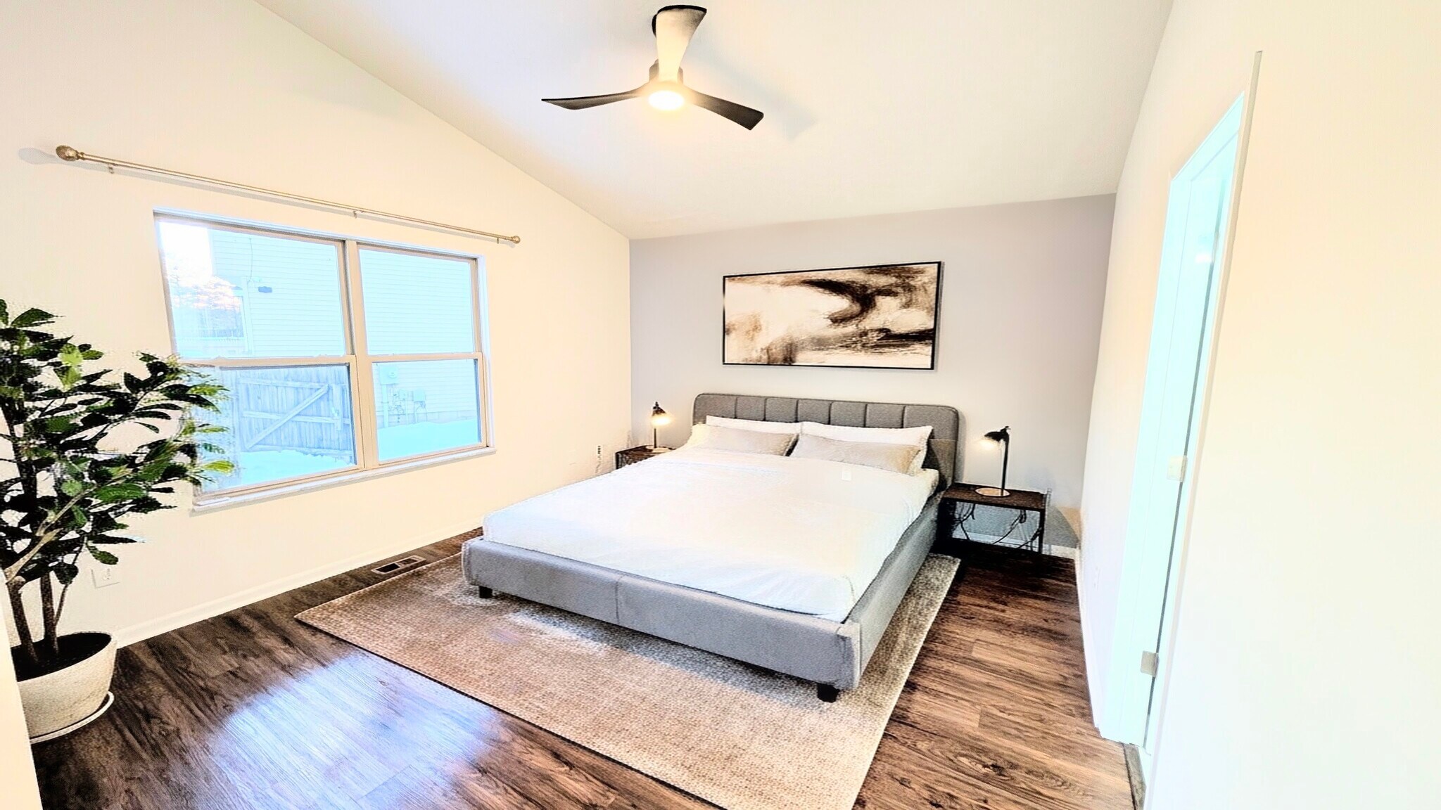 Master bedroom virtually staged - 4381 Alderson Ct