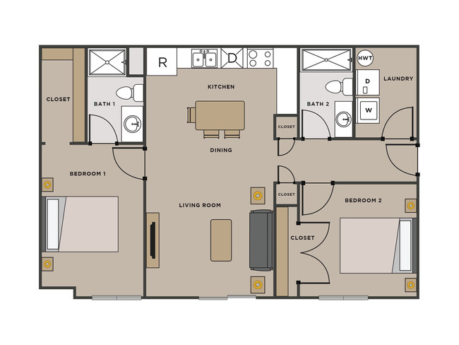 Floorplan - Liberty Gardens Apartments