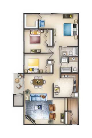 Floorplan - The Forest Apartments