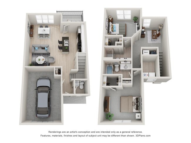 Floorplan - The Strand at Beulah Townhomes