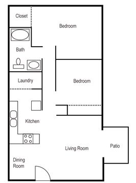 2BR/1BA - Pinecrest Apartments