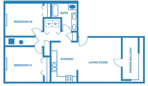 2BR/1BA - Chateau Royale Apartments