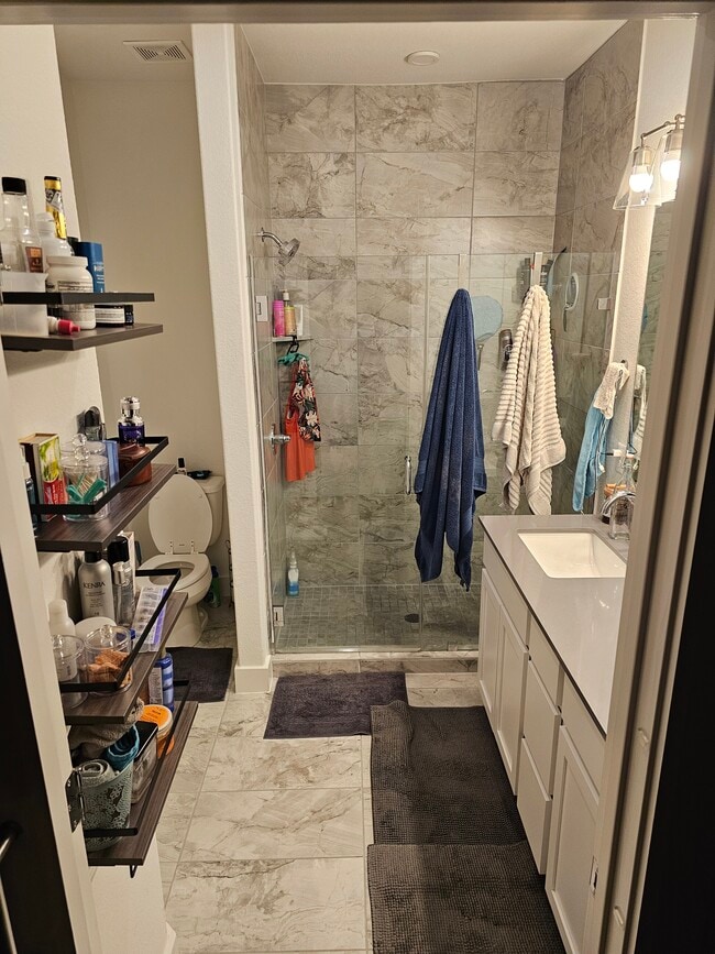 walk-in shower - 2050 Lohmans Spur Rd