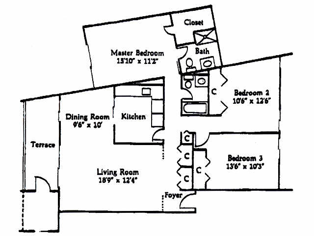 Floorplan - Crescent Apartments