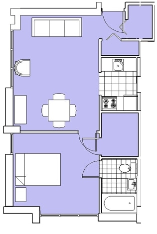 1BR/1BA - Westminster House Apartments, 62+ age