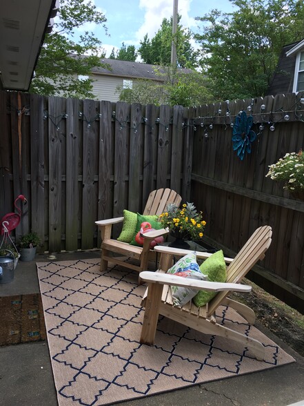 Patio out the kitchen door - 117 Michael Dr