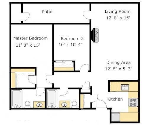 Floorplan - Del Norte Place Apartment Homes