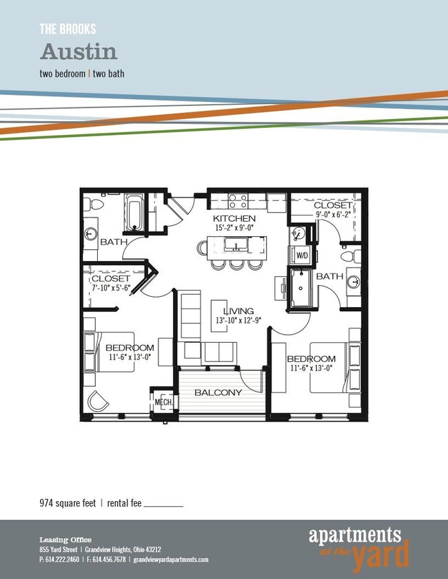 Floorplan - Apartments at the Yard: Brooks