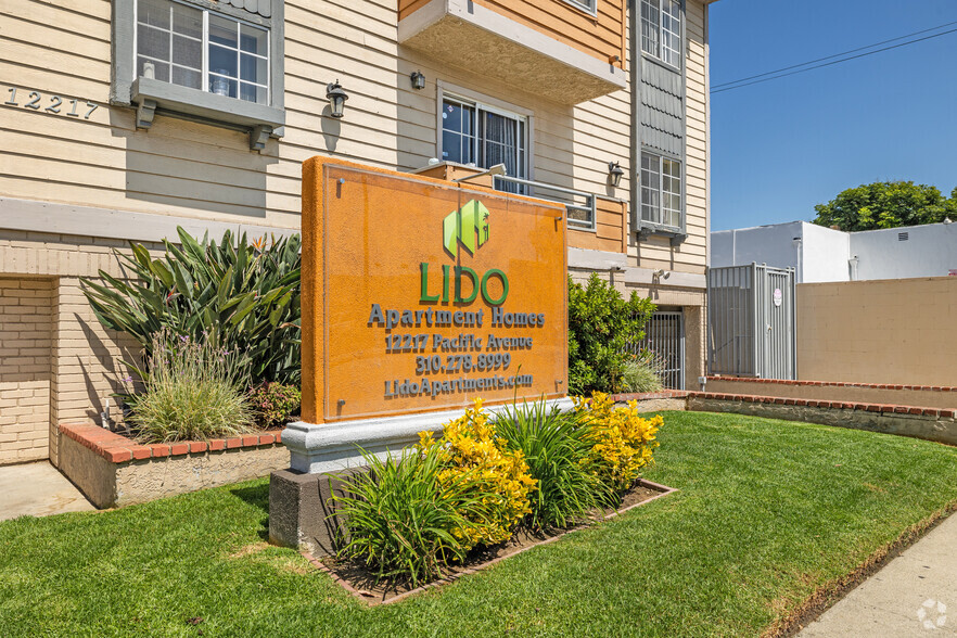 Front Sign - Lido Apartments - 12217 Pacific Ave