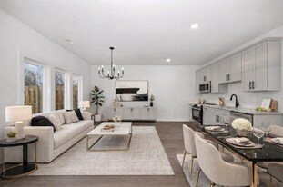 Stunning open-concept modern living and dining space with gourmet kitchen. - 2512 Freeman Rd SW