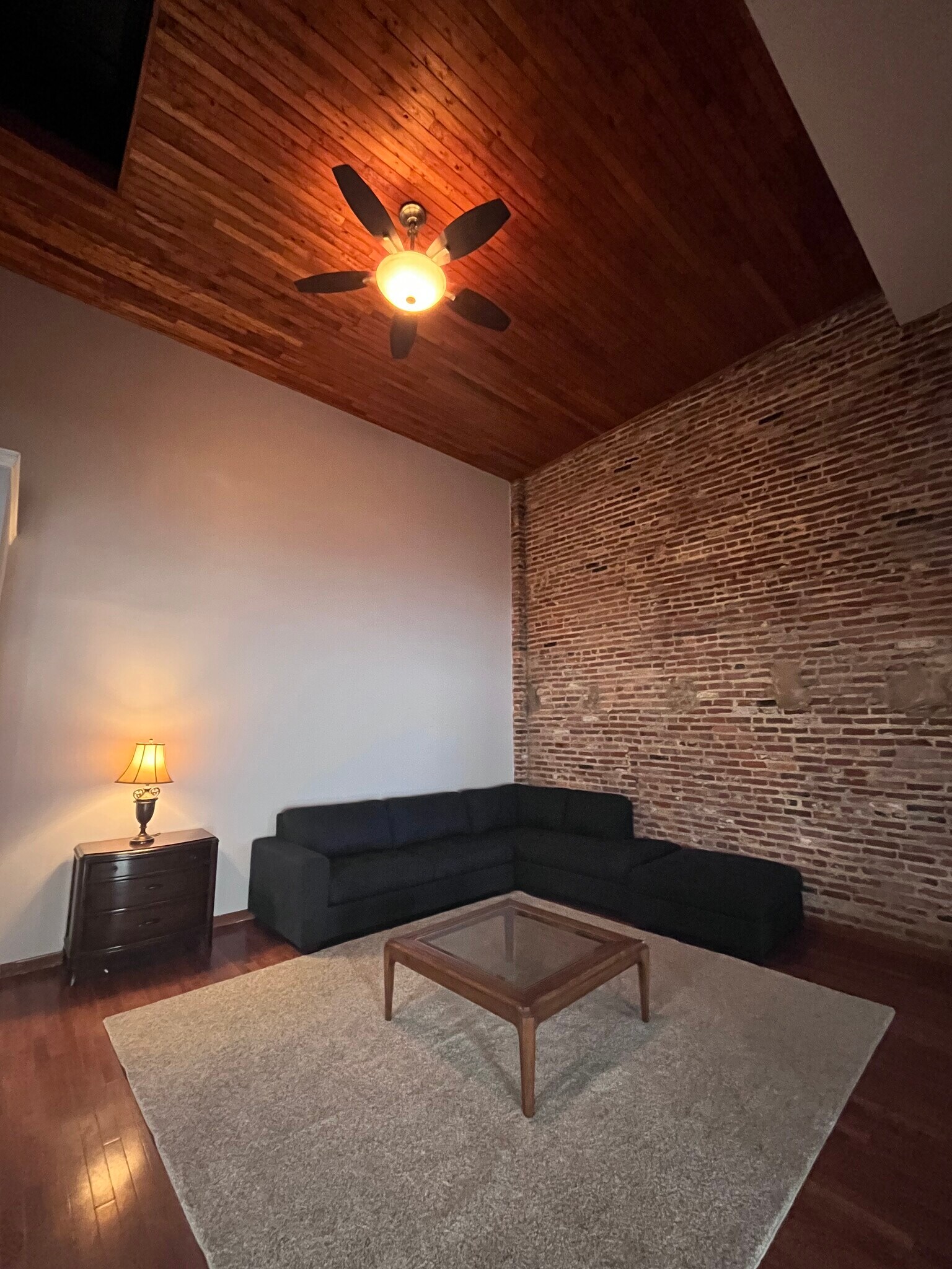 Living Room has 2-Story Ceiling - 409 S Spring St