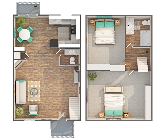 Villa | 2-Bedroom Floorplan - ReNew 4247