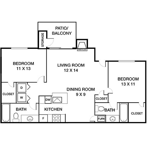 Floorplan - Island Club Apartments