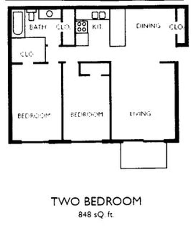 Floorplan - The Oaks Apartments