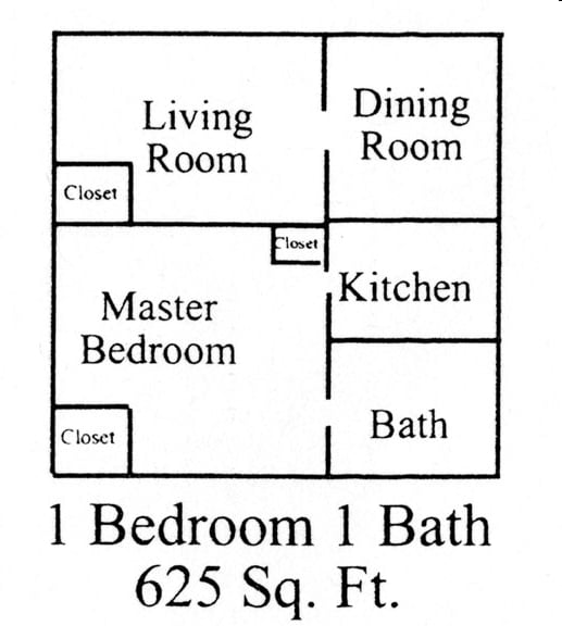 1BR/1BA - Azalea Apartments