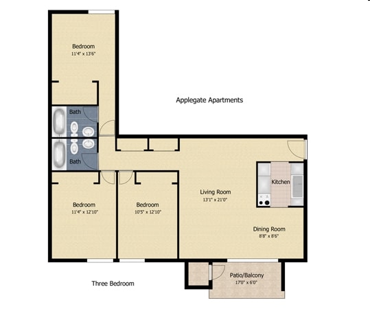 3BR/2BA - Applegate