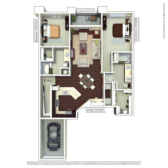 Floorplan - Valencia Place Apartments
