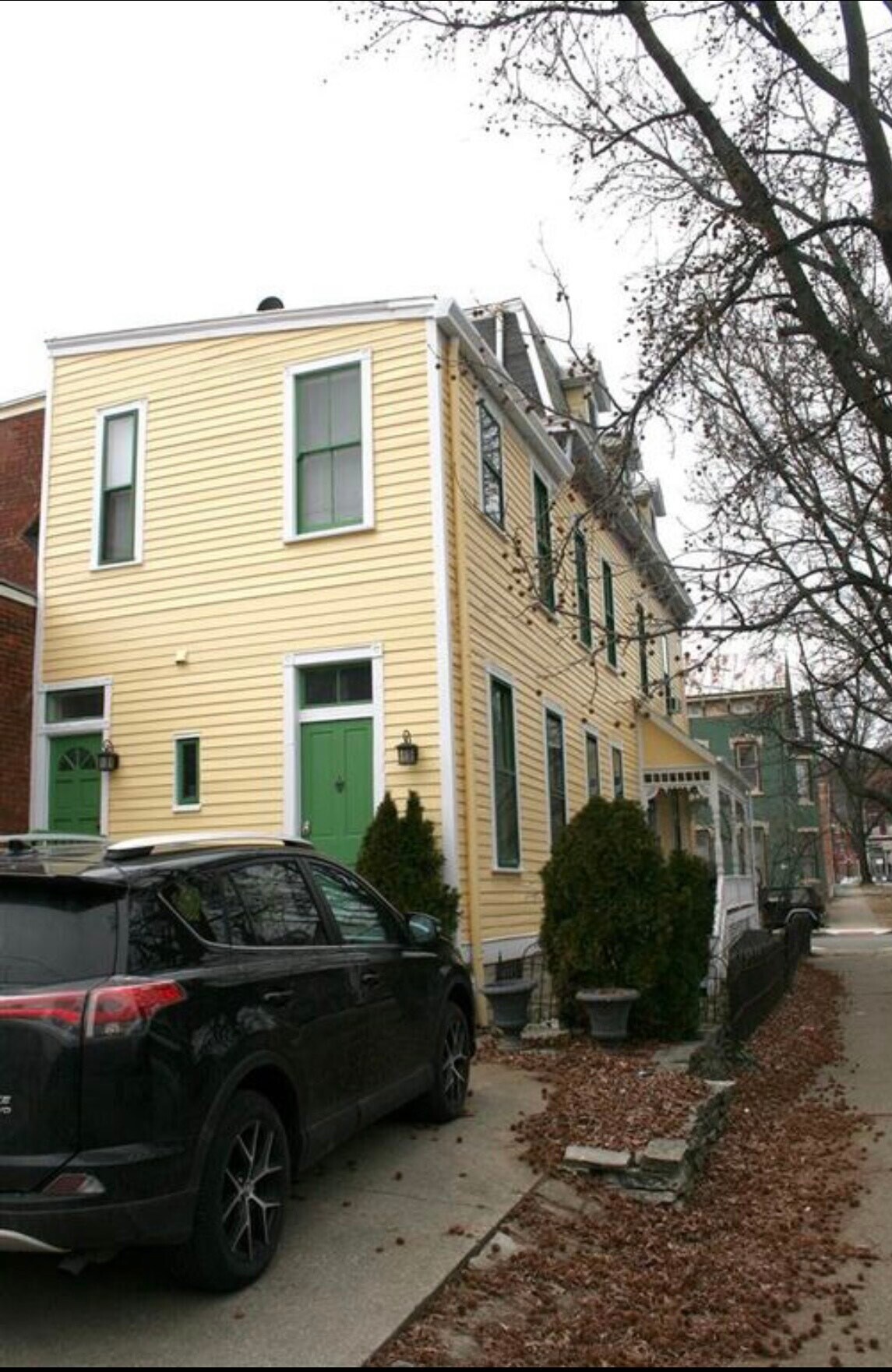 Back door and parking space - 802 Willard St