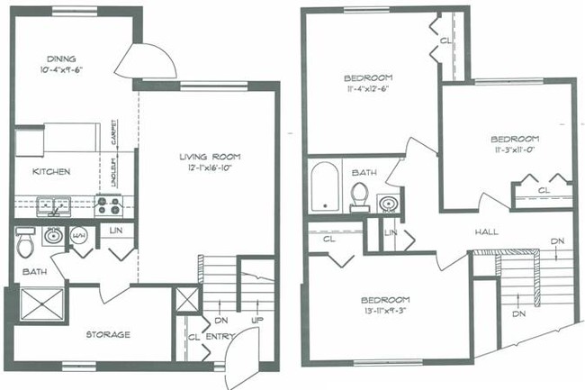 Floorplan - Oakridge Village Apartments