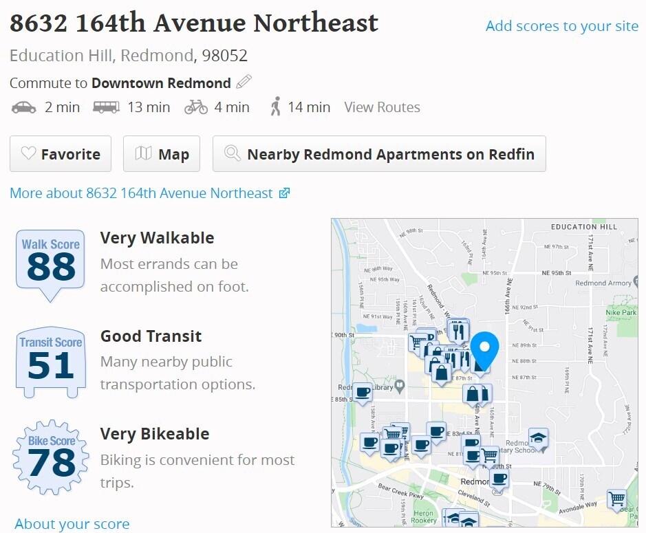 Very Walkable or Bike ride - 8632 164th Ave NE