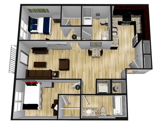 Floorplan - QUARTERS BLOOMINGTON