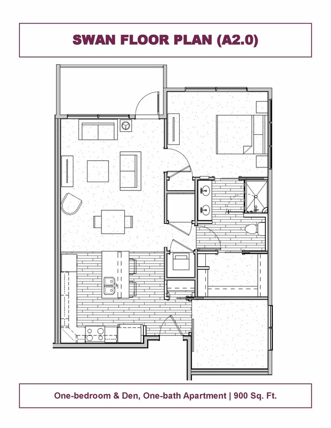 SWAN - 1 bdrm w den apt - Freedom Village of Bellevue, 55+ neighborhood